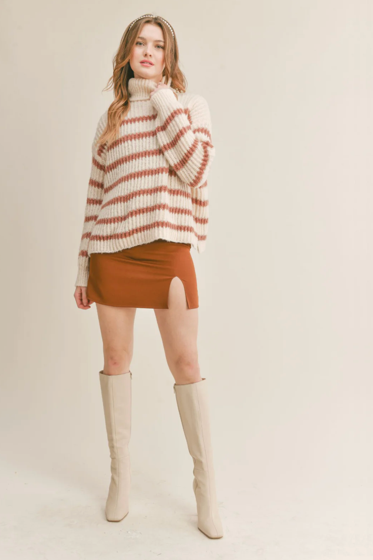 Ivory Camel Aki Sweater