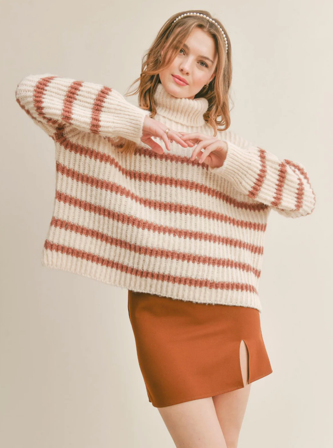 Ivory Camel Aki Sweater