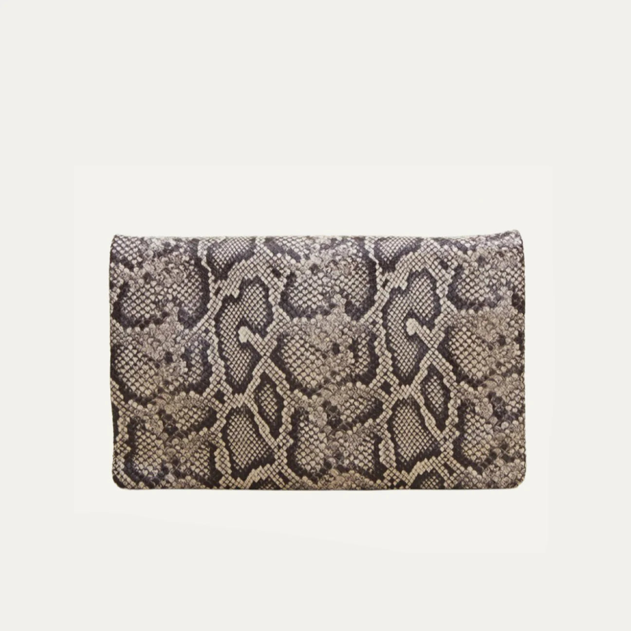 Tan and Brown Snake Print Belt Bag