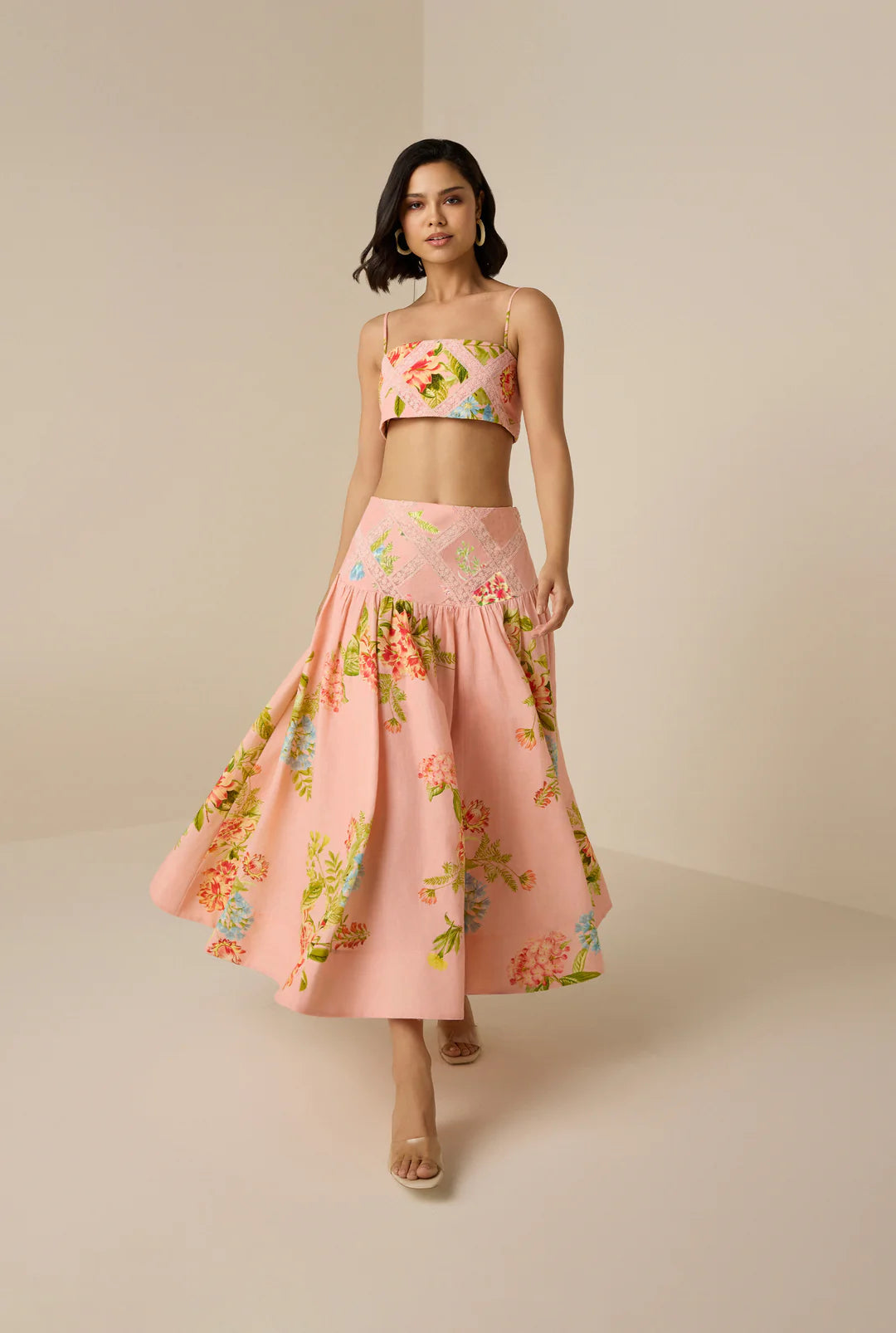 Peach Dhun Bustier Top