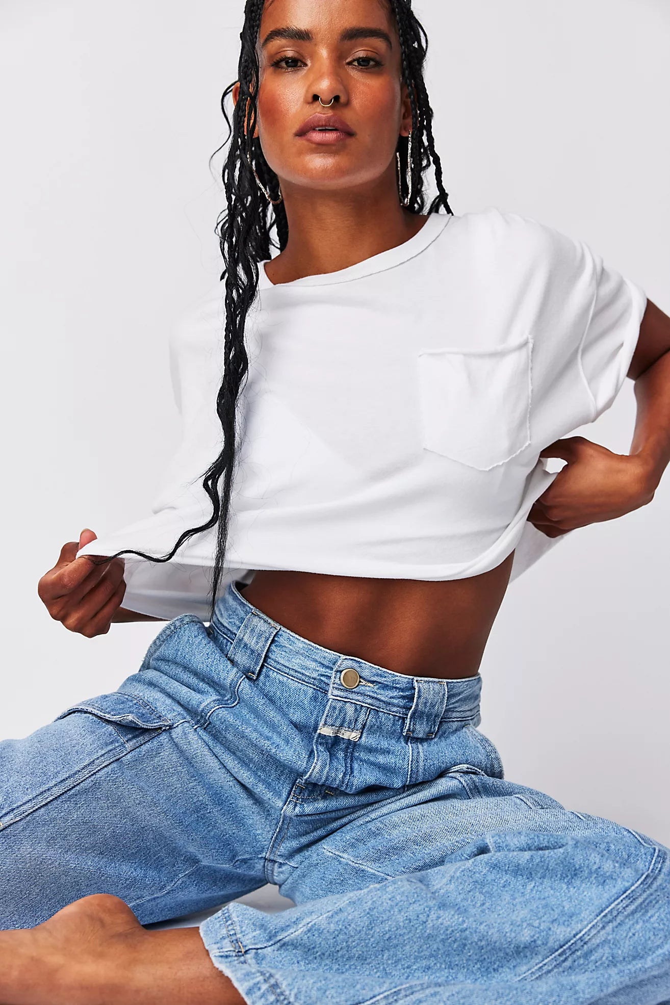 White Fade Tee