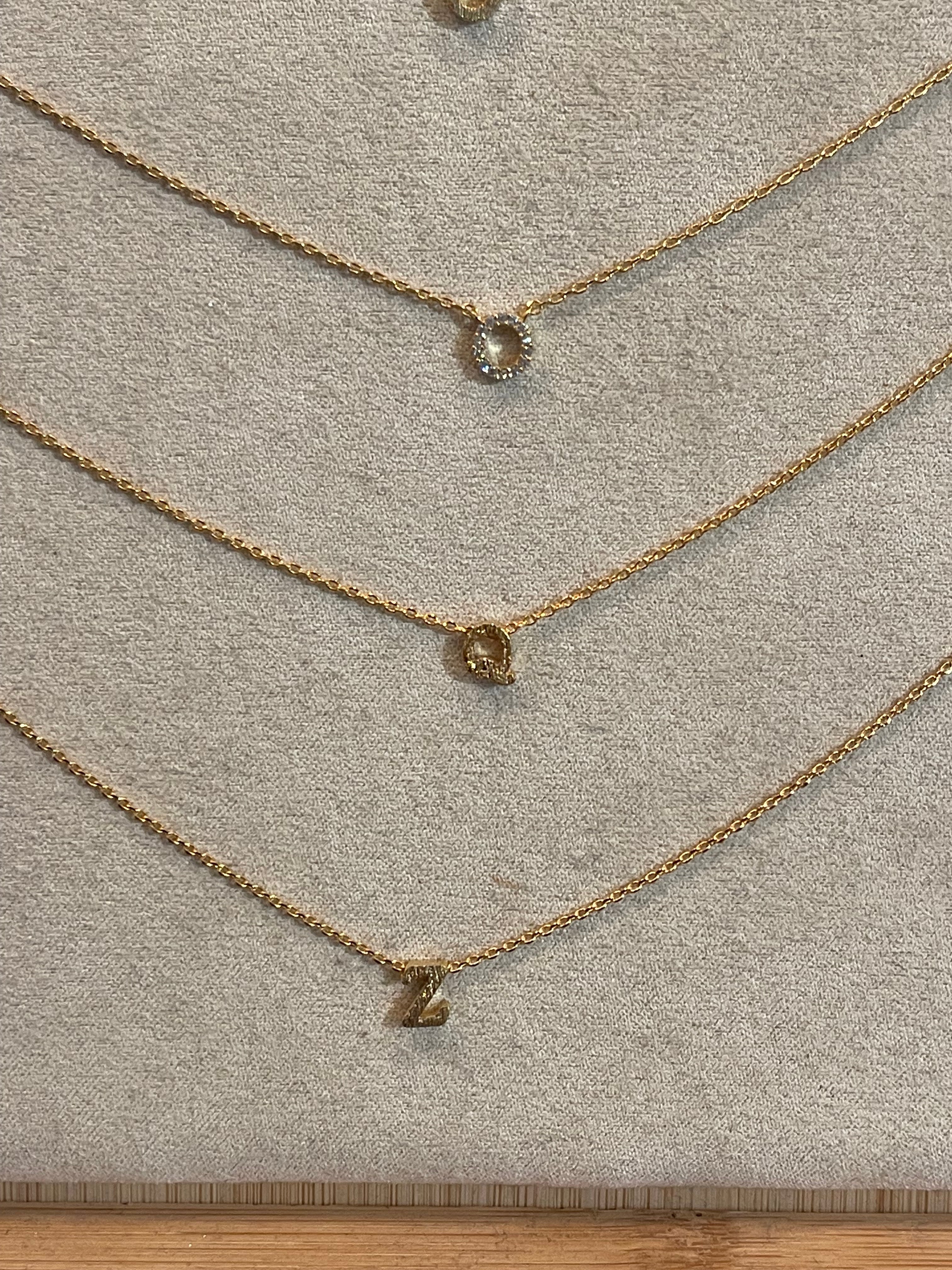 Small Initial Necklace