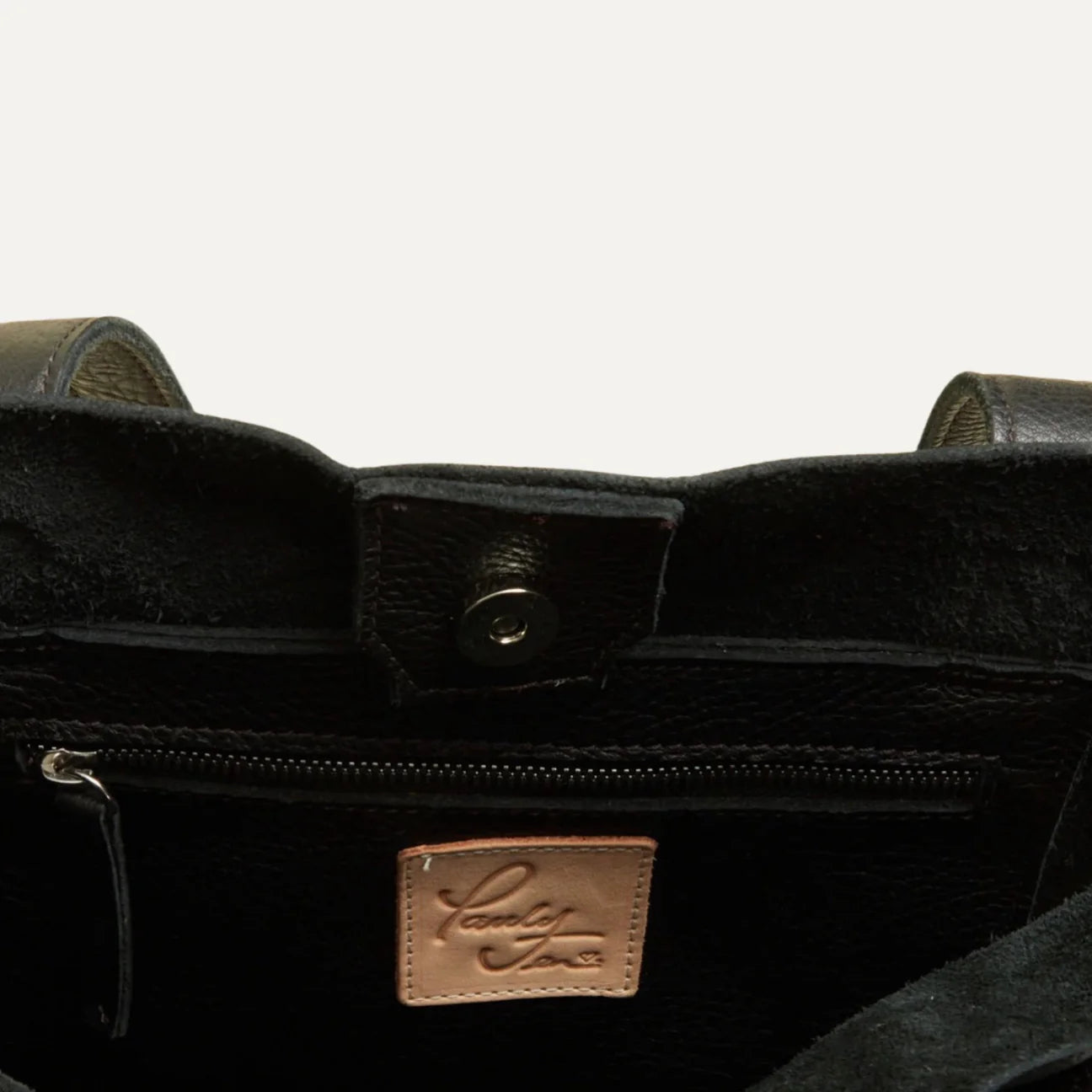 Black Suede Stripe Tote