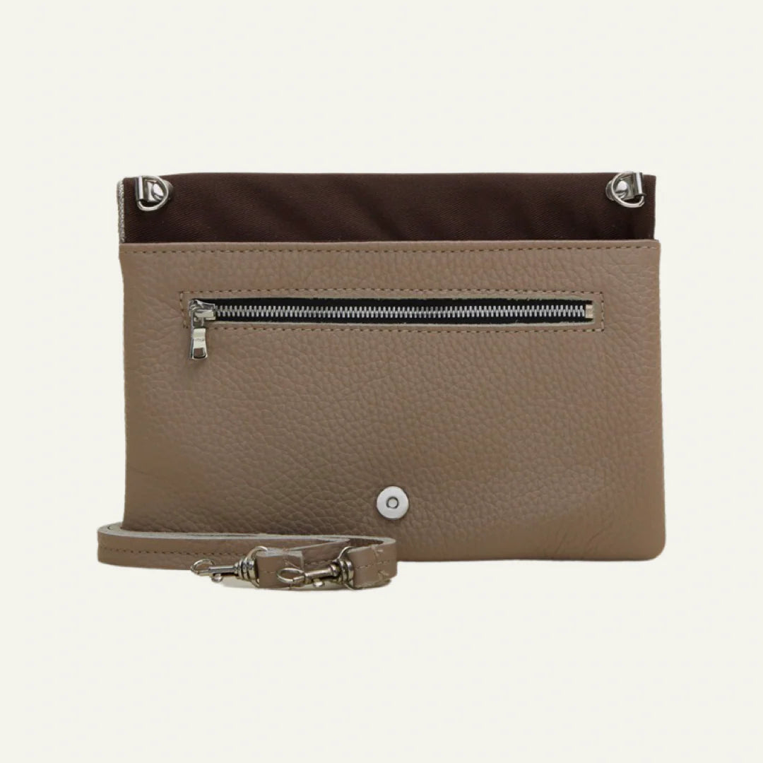 Tan Metallic Cheetah Belt Bag