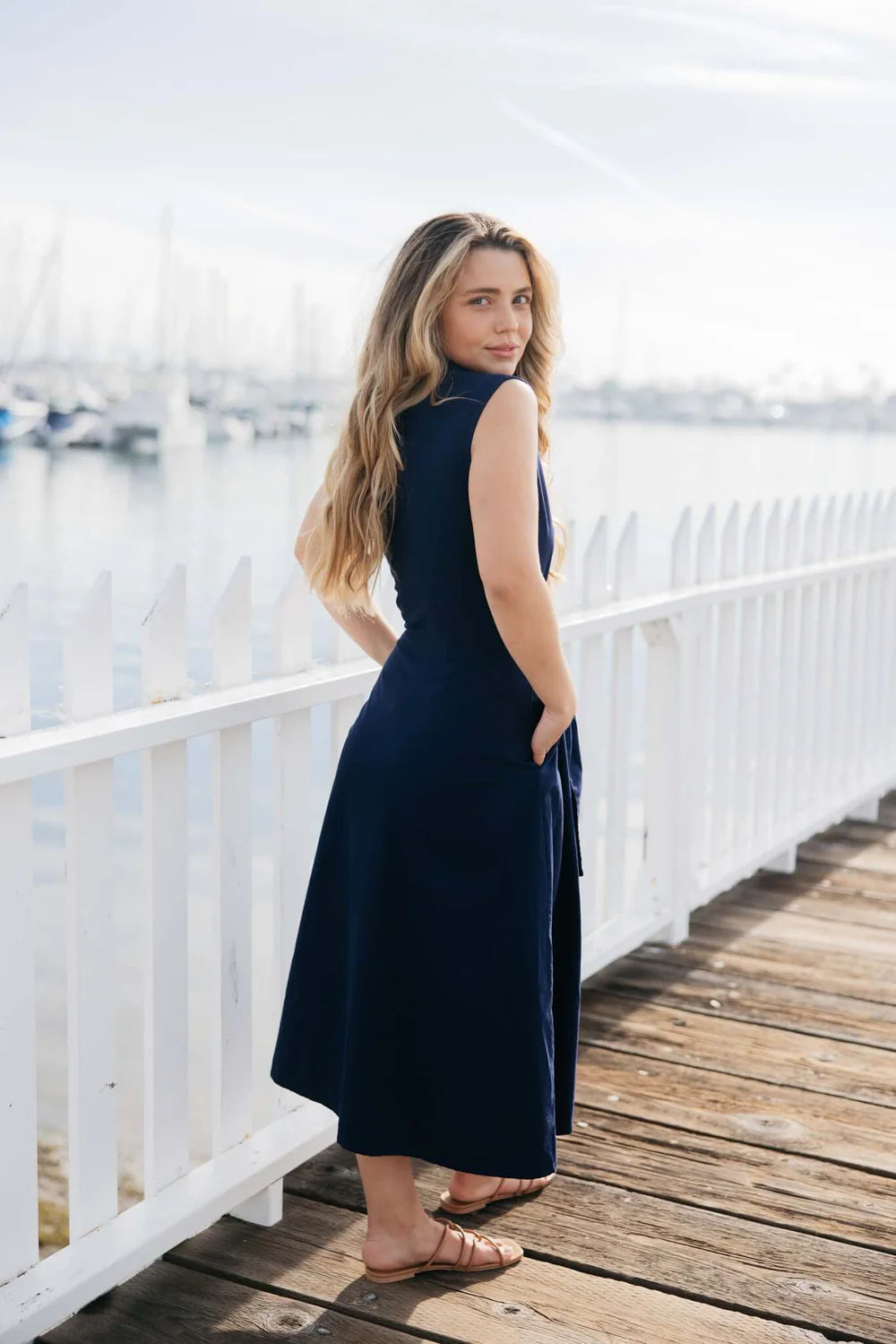 Navy Marilyn Dress