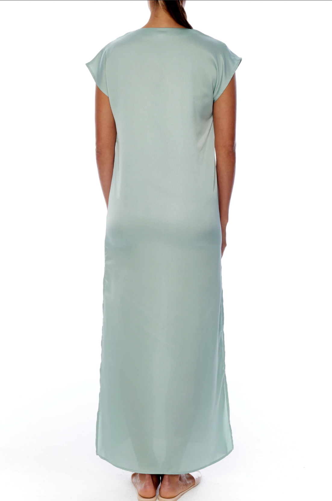 Cautilina Deep V Dress Jade