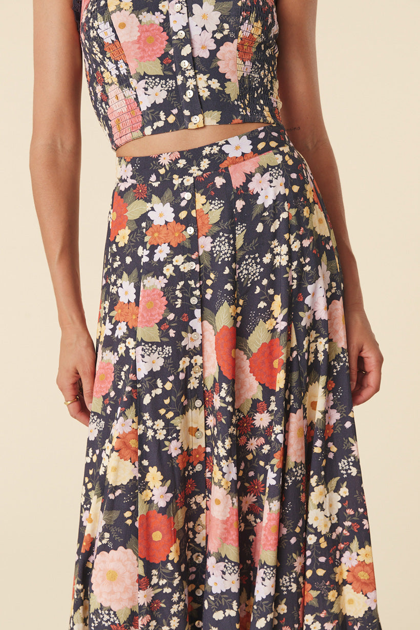 Nightshade Sangria Midi Skirt