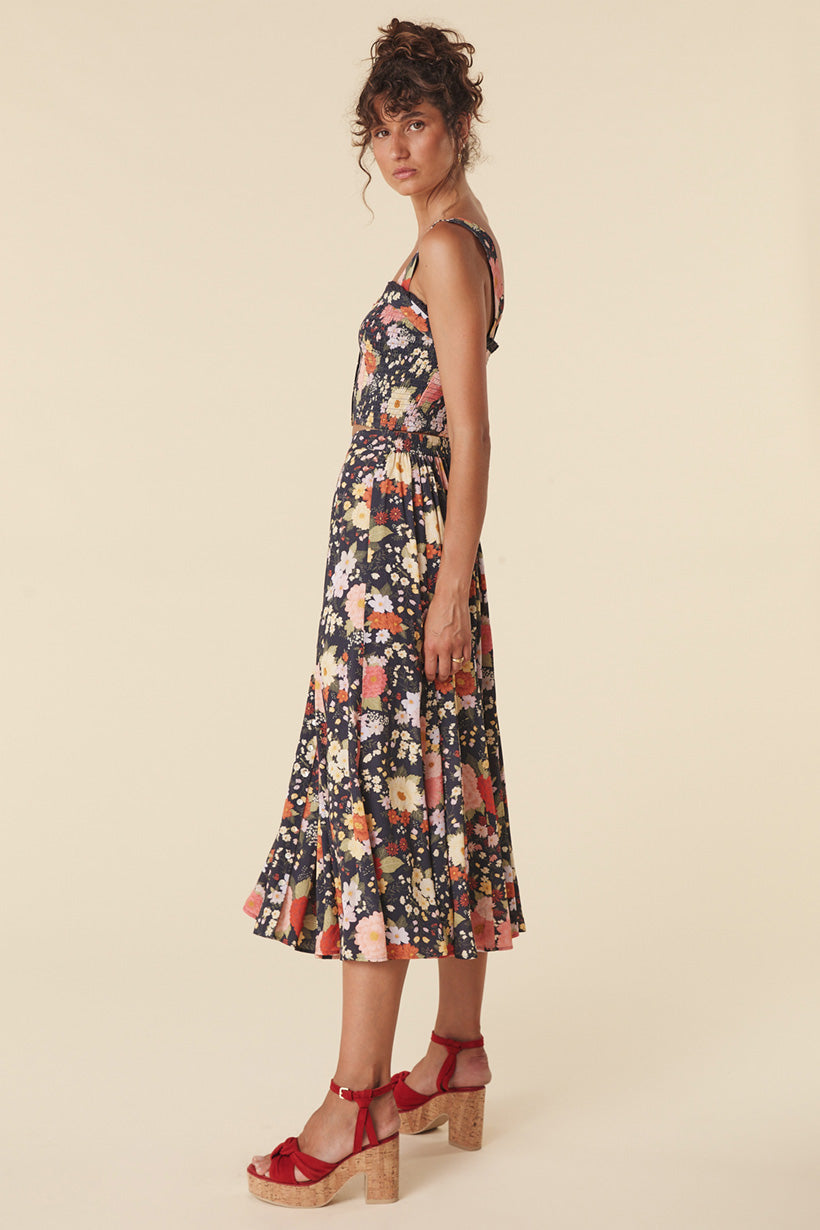 Nightshade Sangria Midi Skirt