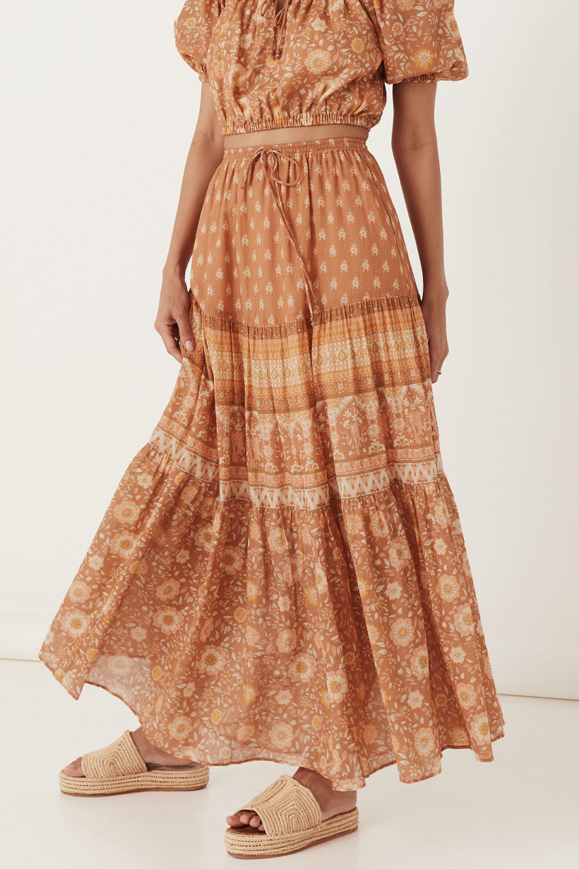 Utopia Maxi Skirt Cinnamon