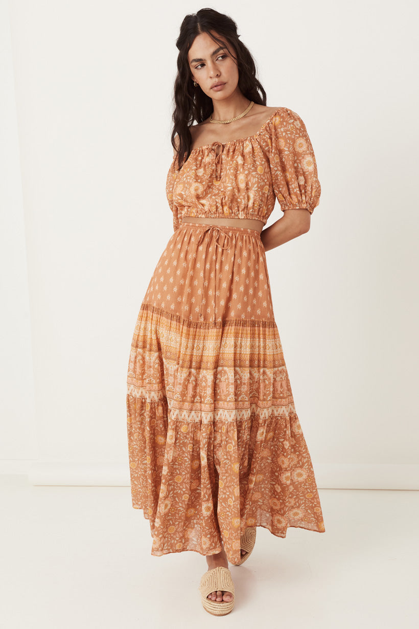 Utopia Maxi Skirt Cinnamon