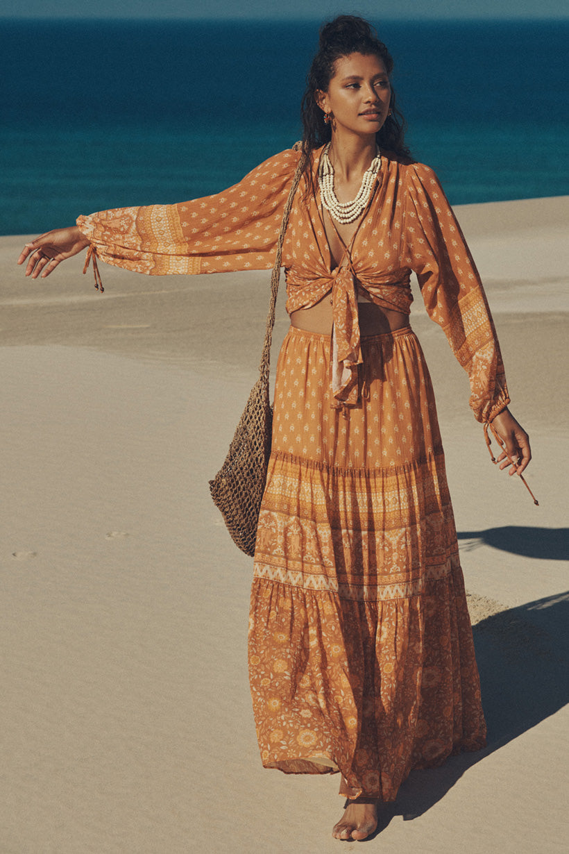 Utopia Maxi Skirt Cinnamon