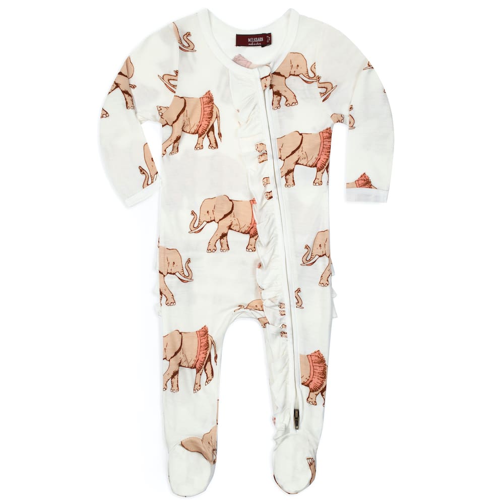 Tutu Elephant Bamboo Romper 0-3M