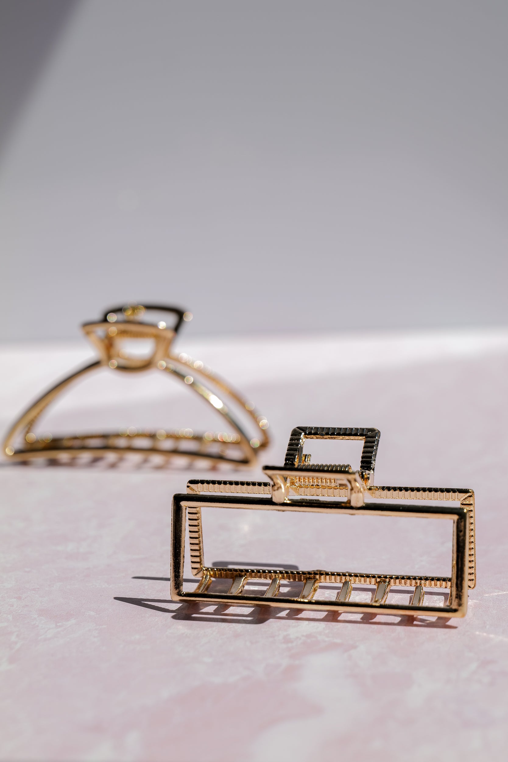 Square Gold Claw Clip