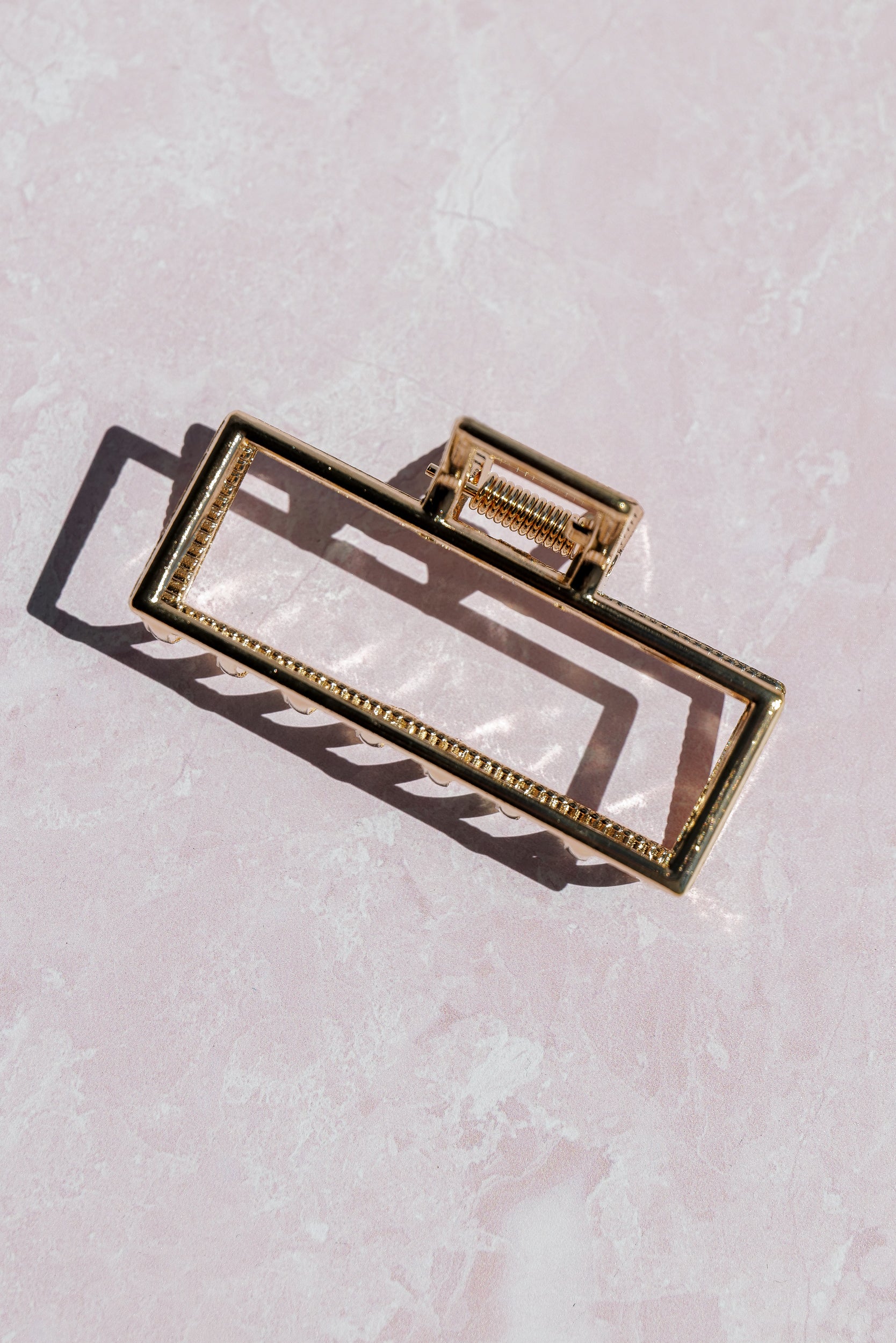 Square Gold Claw Clip