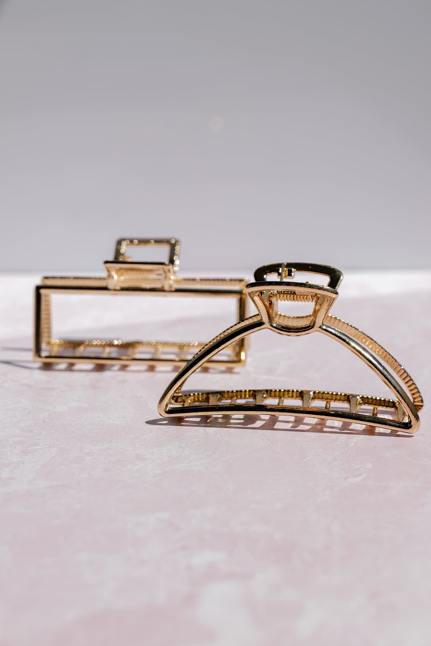 Square Gold Claw Clip