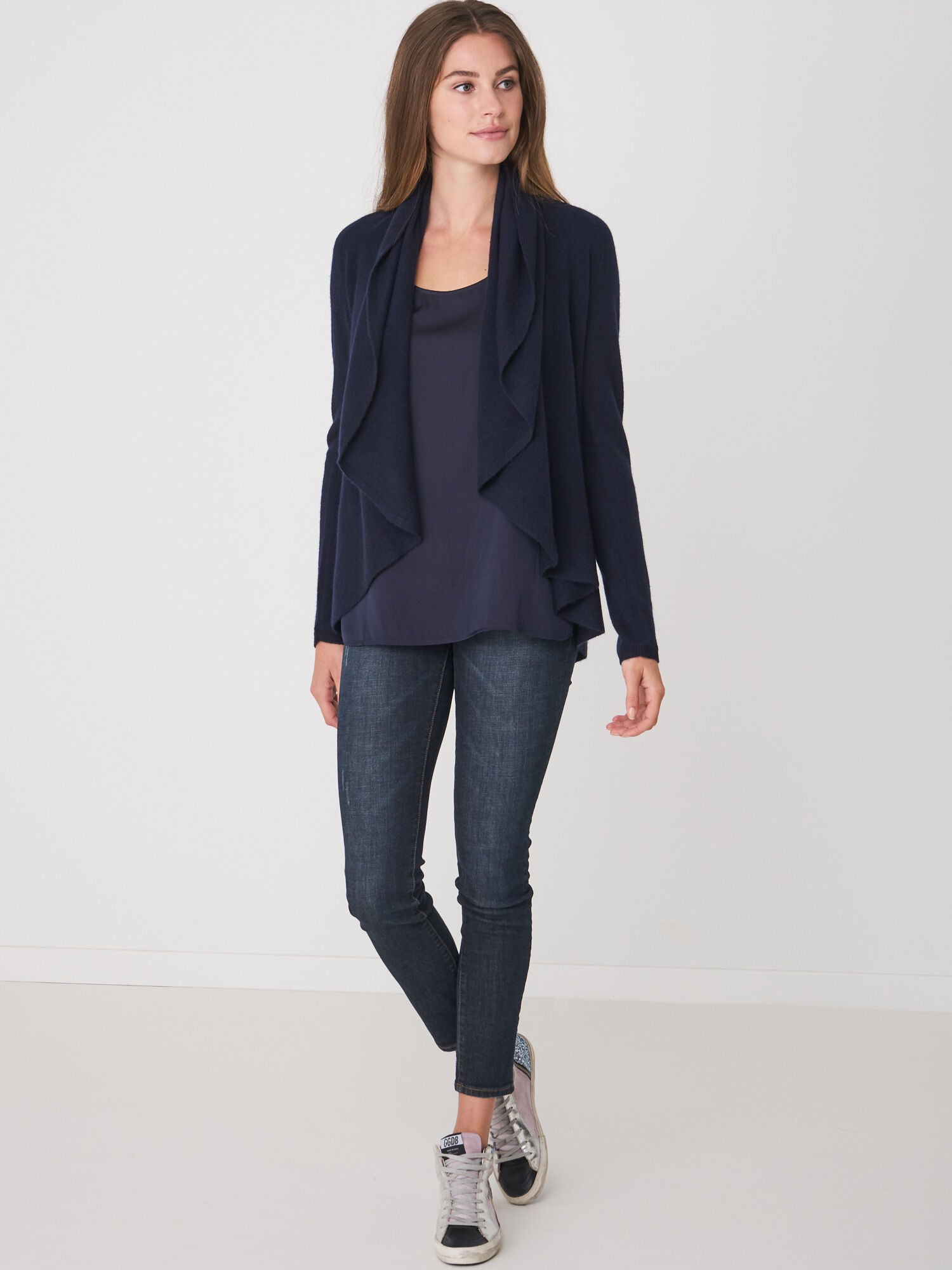 Navy Circle Cardigan