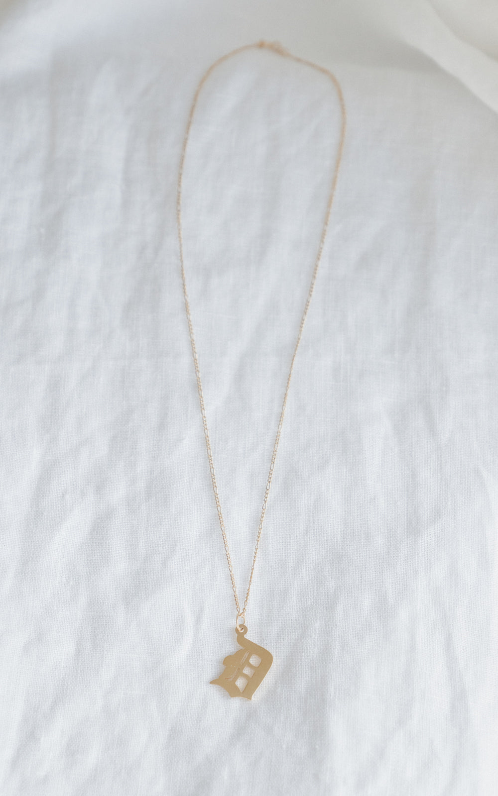 Gold Old English Necklace Large