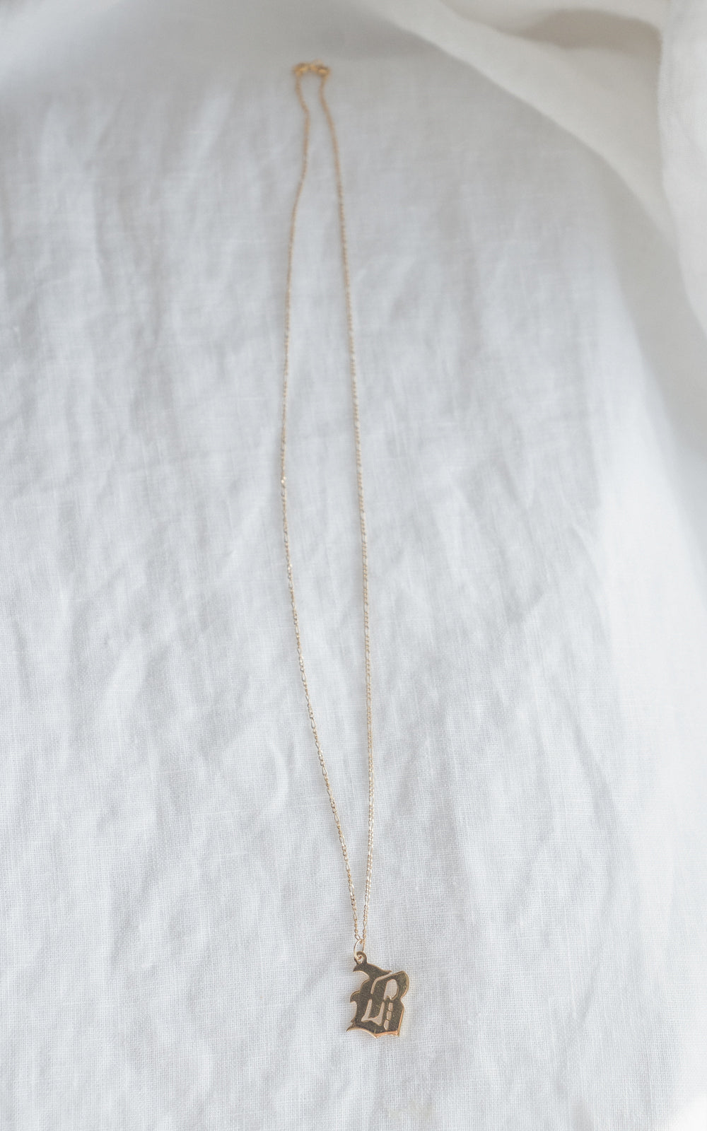 Gold Old English Necklace Large