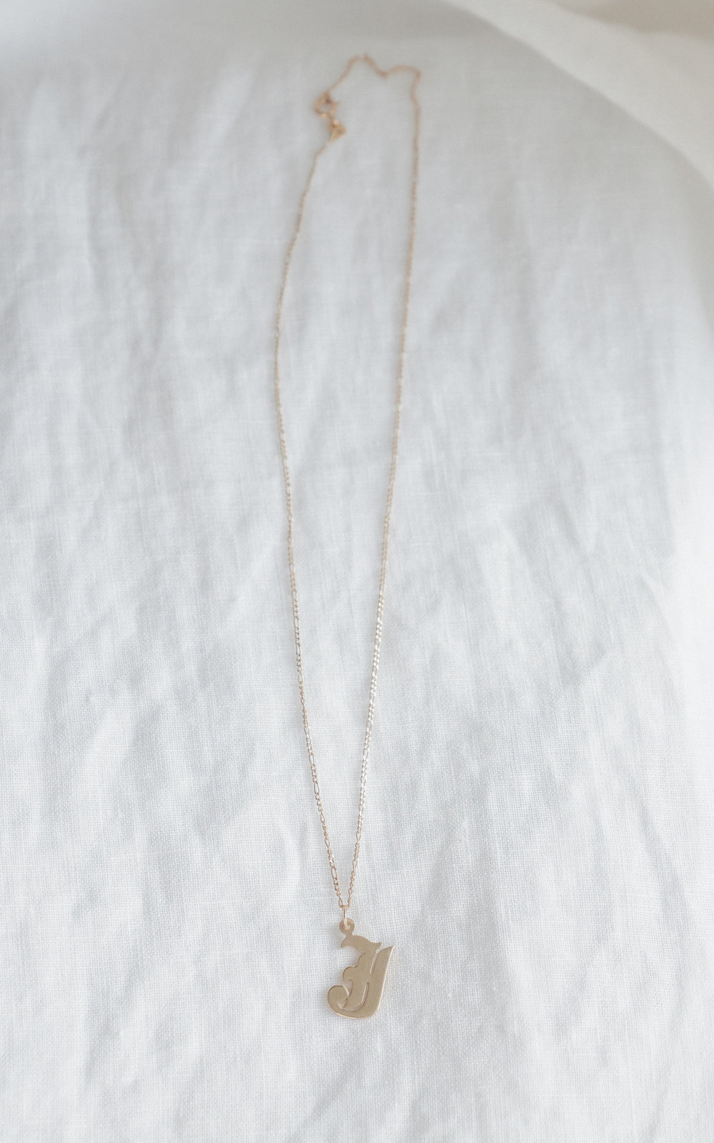 Gold Old English Necklace Large