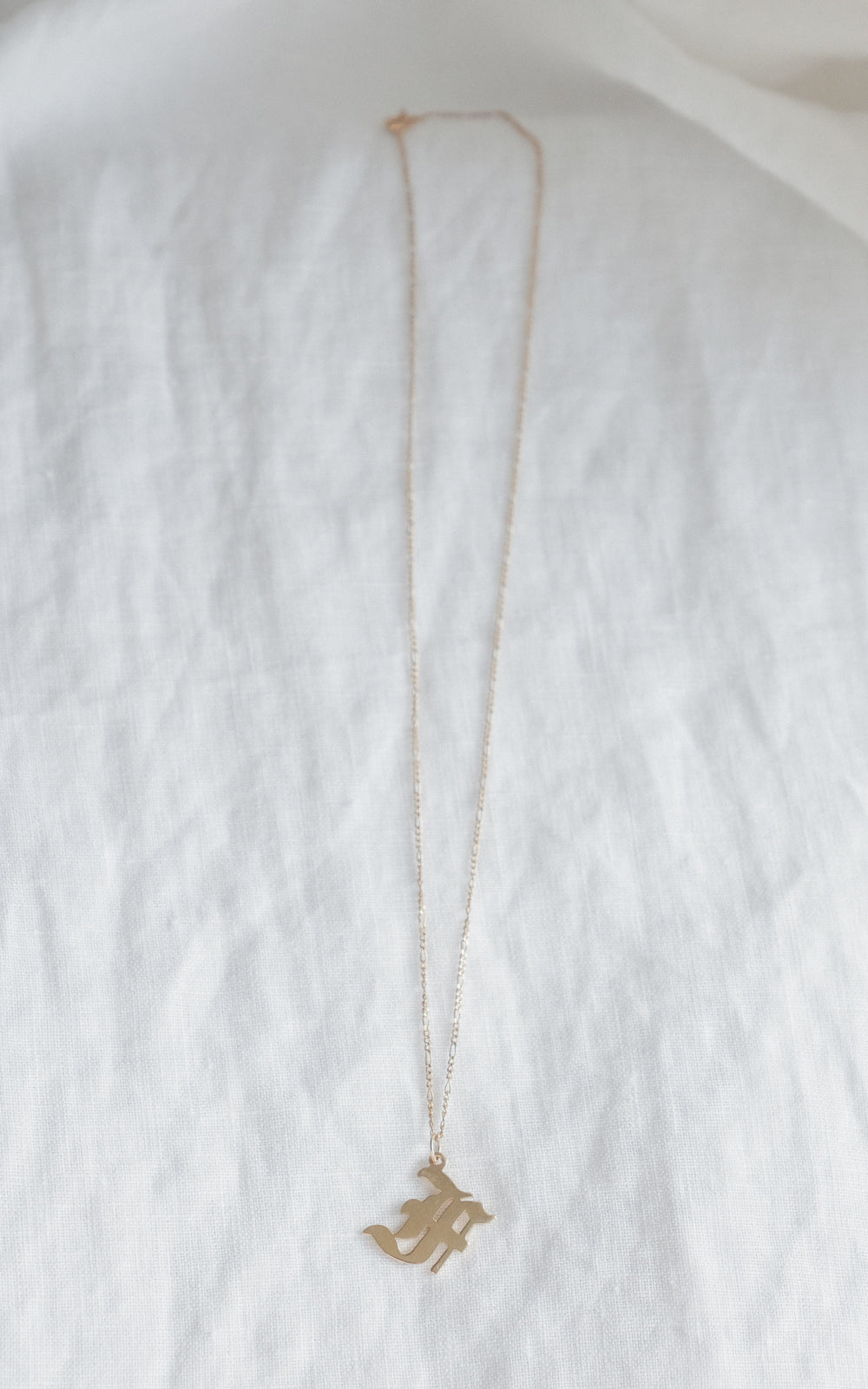 Gold Old English Necklace Large