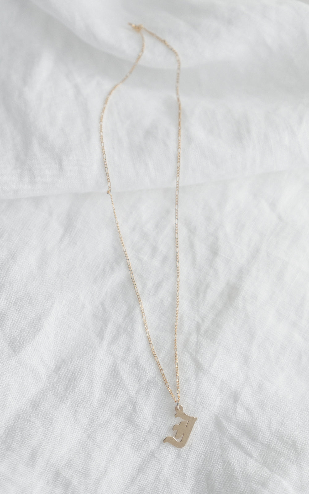 Gold Old English Necklace Large