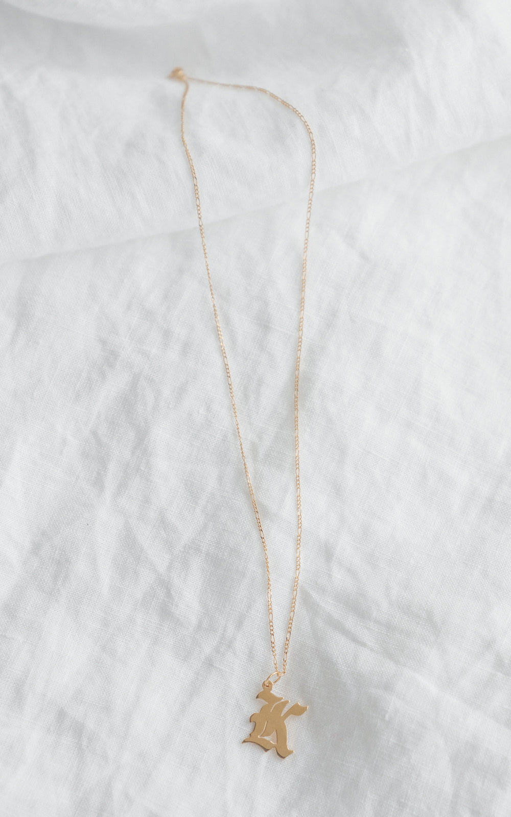 Gold Old English Necklace Large