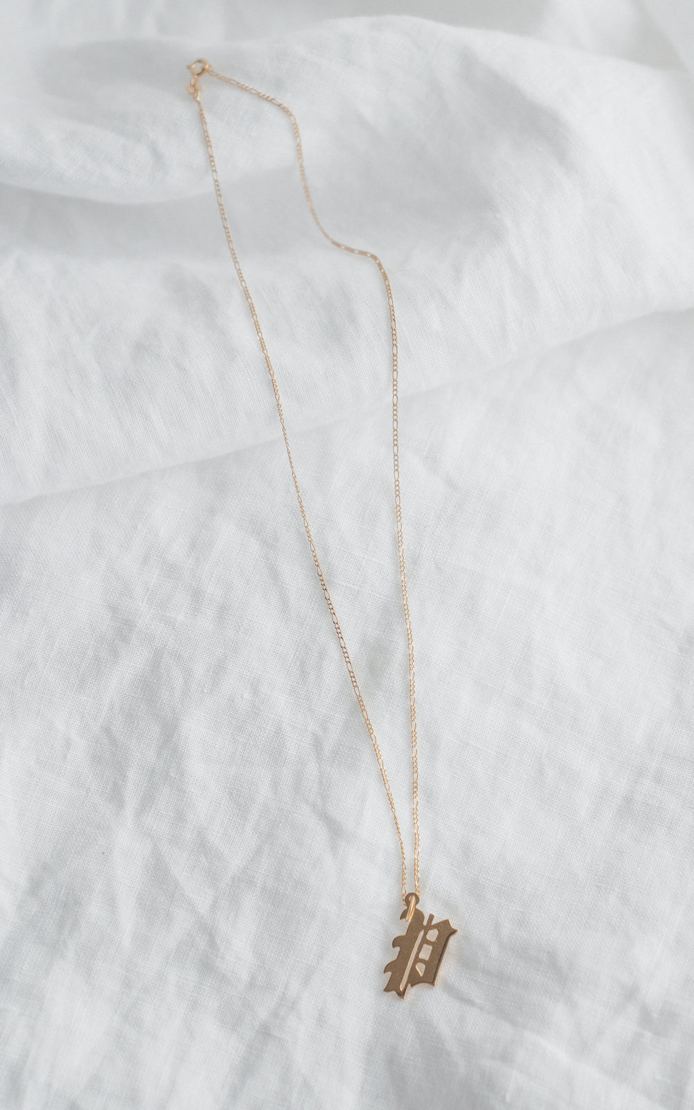 Gold Old English Necklace Large