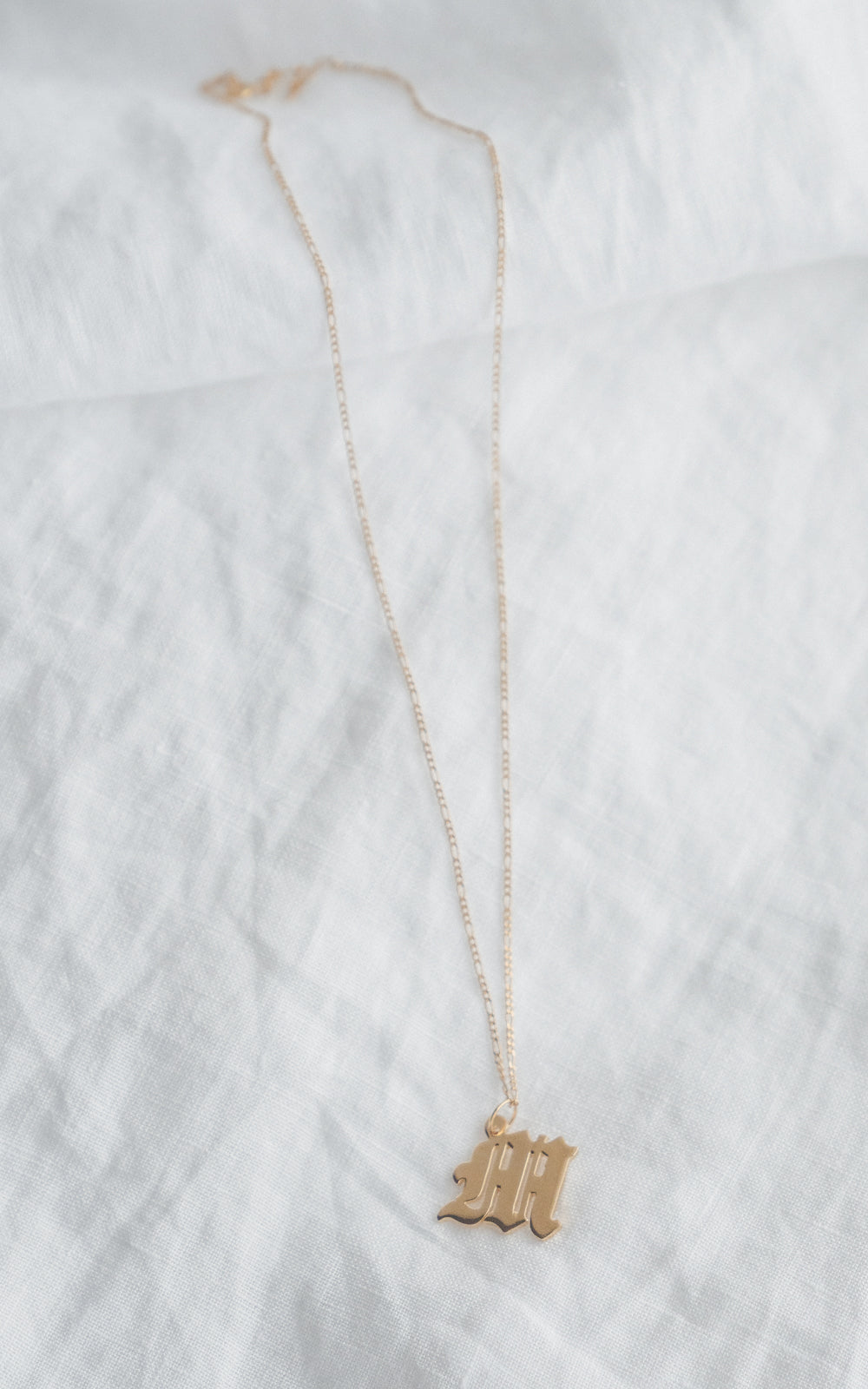 Gold Old English Necklace Large