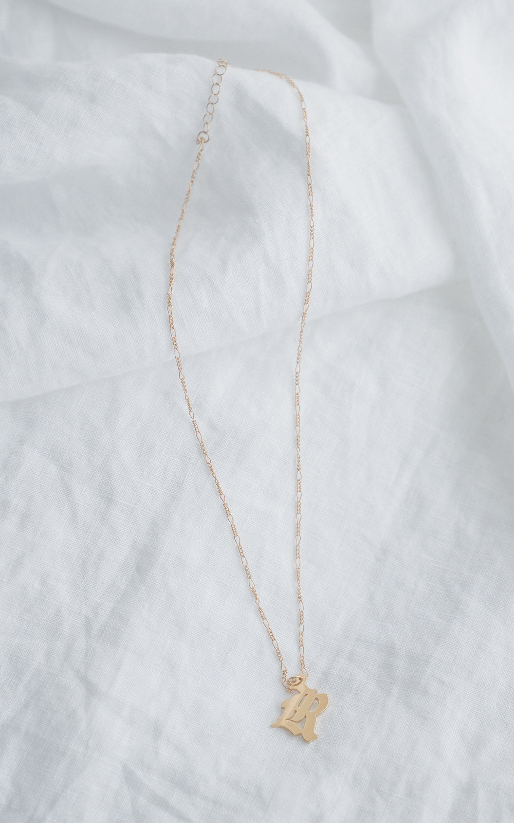 Gold Old English Necklace Large
