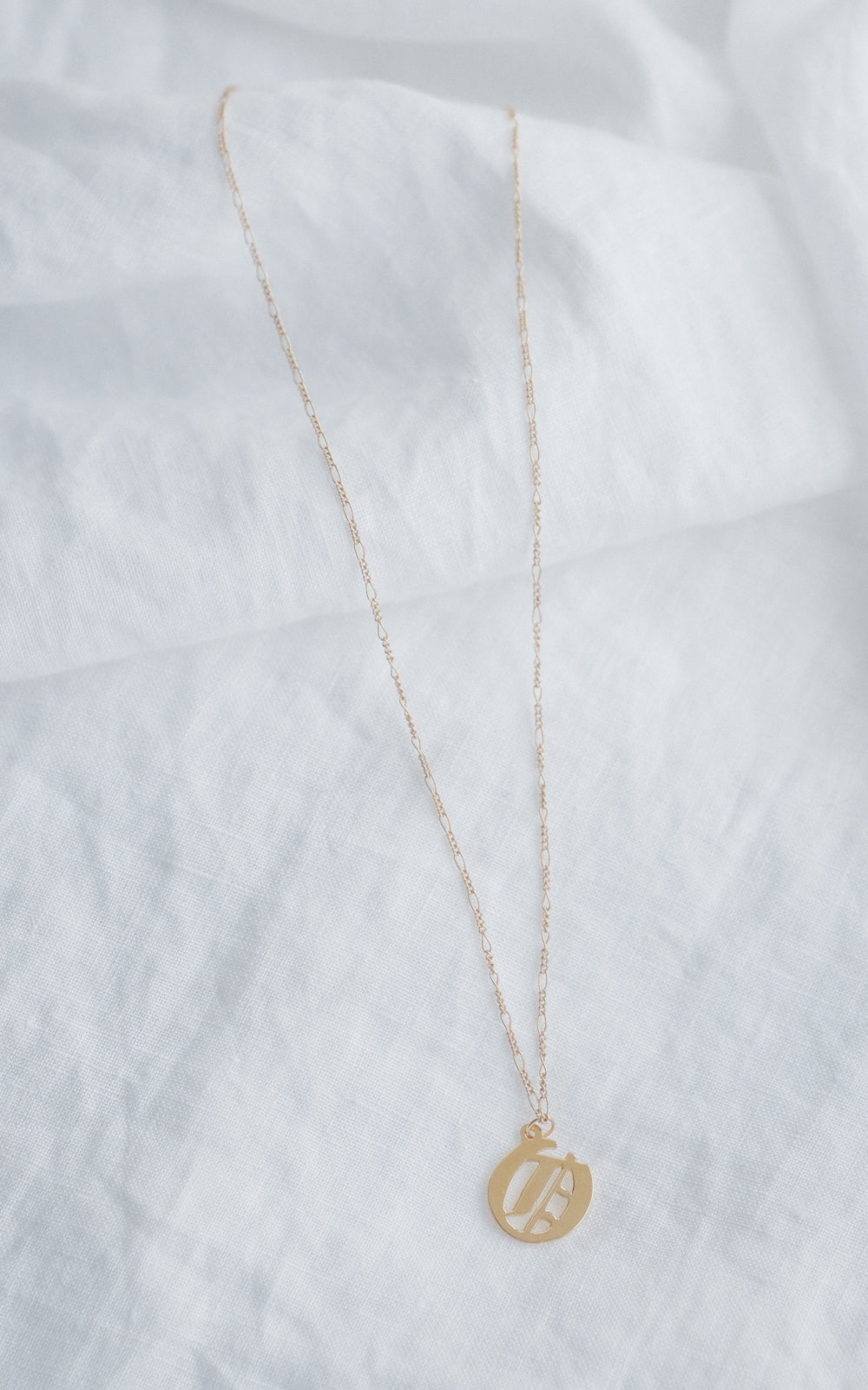 Gold Old English Necklace Large