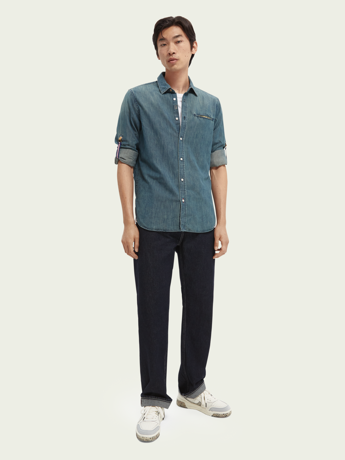 Washed Lightweight Denim Shirt