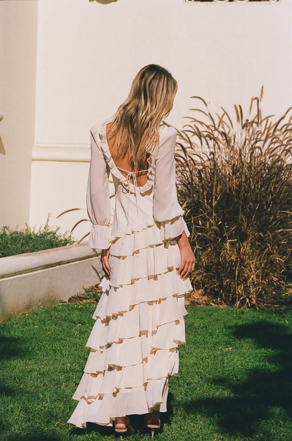 Cream ALB Ruffle Dress