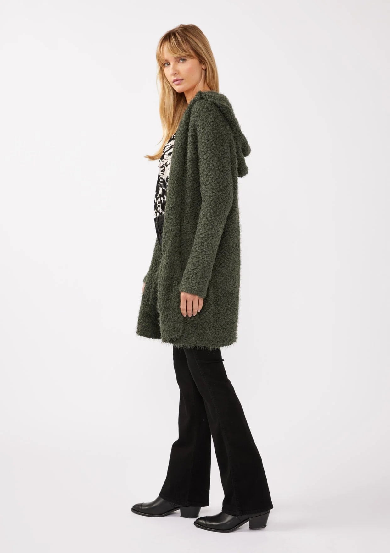 Olive Homebody Hooded Cardi