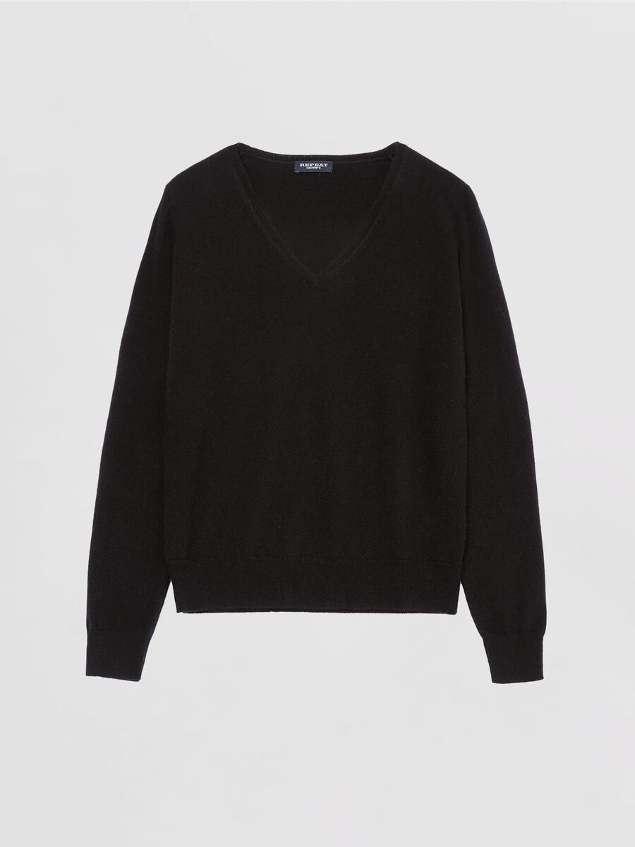 Black Organic Cashmere Jumper