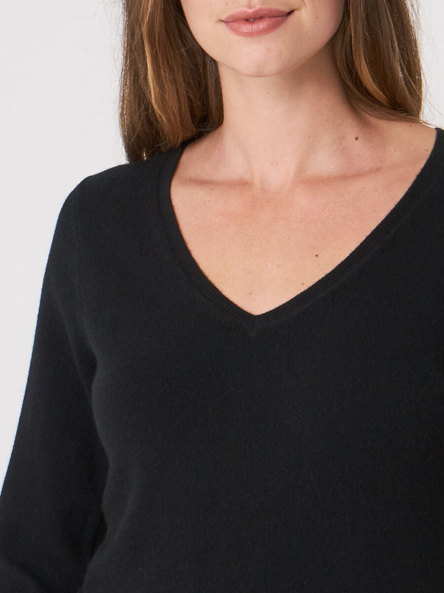 Black Organic Cashmere Jumper