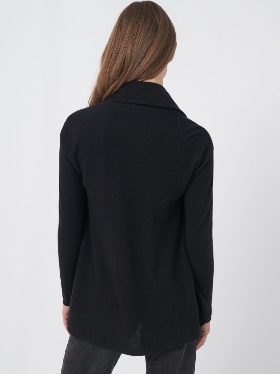 Black Shawl Cashmere Cardigan