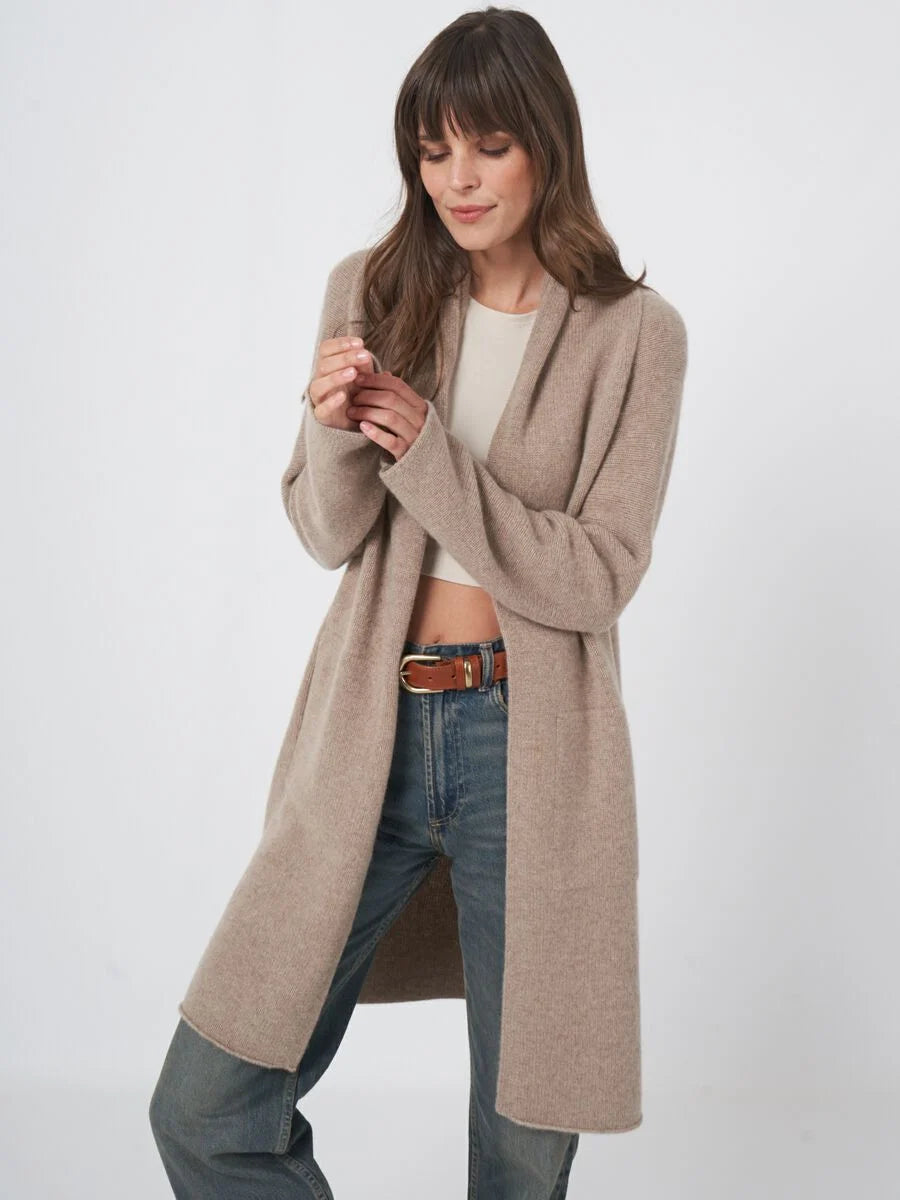 Taupe Luxurious Cashmere Cardigan