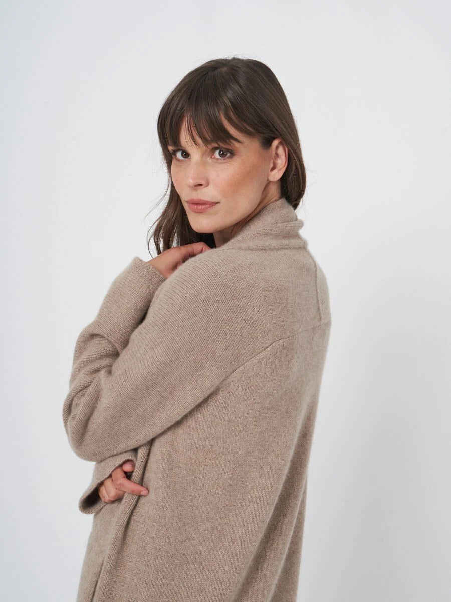 Taupe Luxurious Cashmere Cardigan