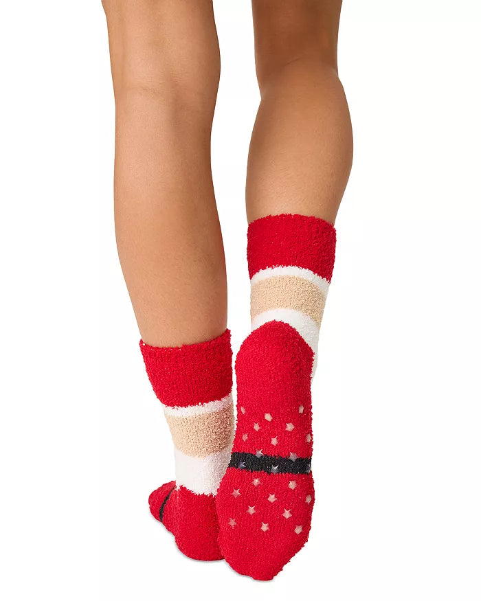 Red Santa Pom Pom Socks