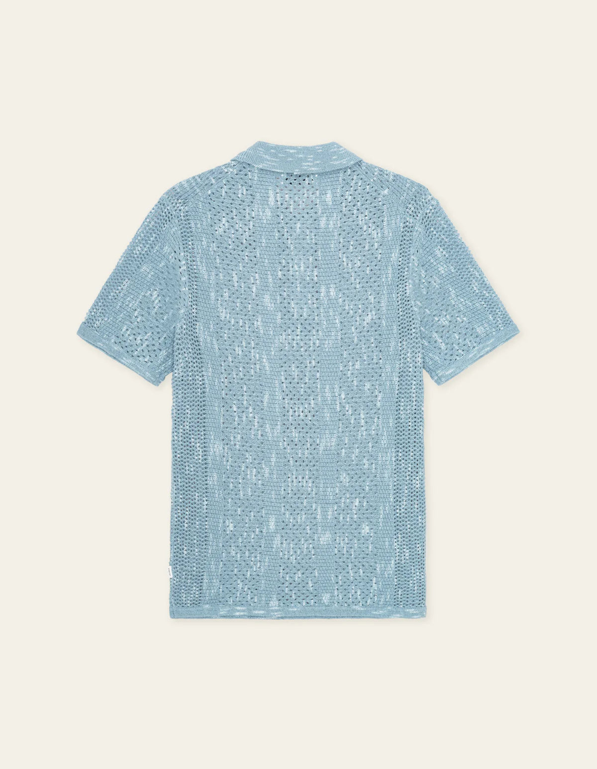 Blue Stripped Lace Knitted Polo