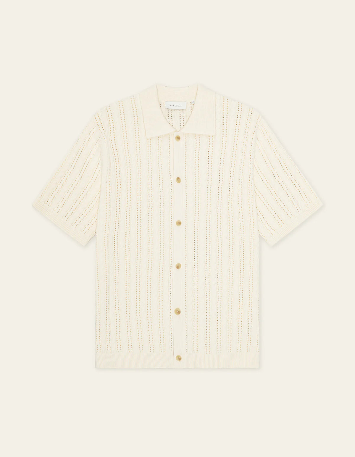 Eggnog Cable Knitted SS Shirt