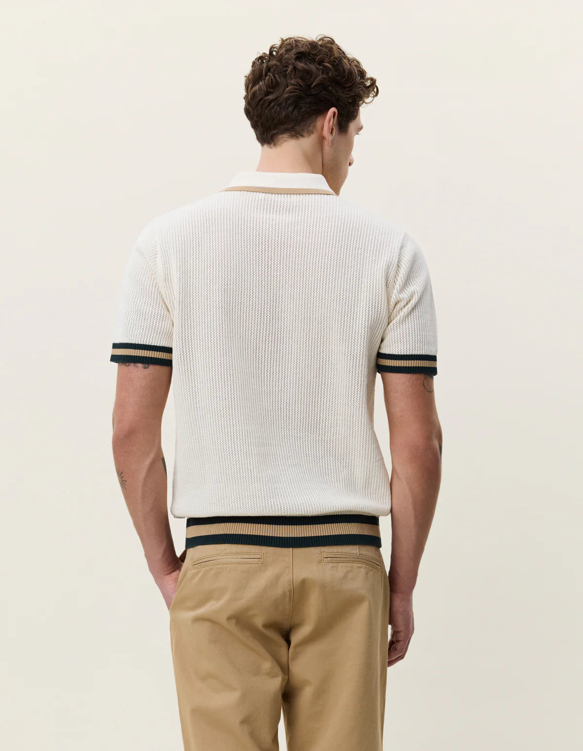 Eggnog Lace Knitted Polo