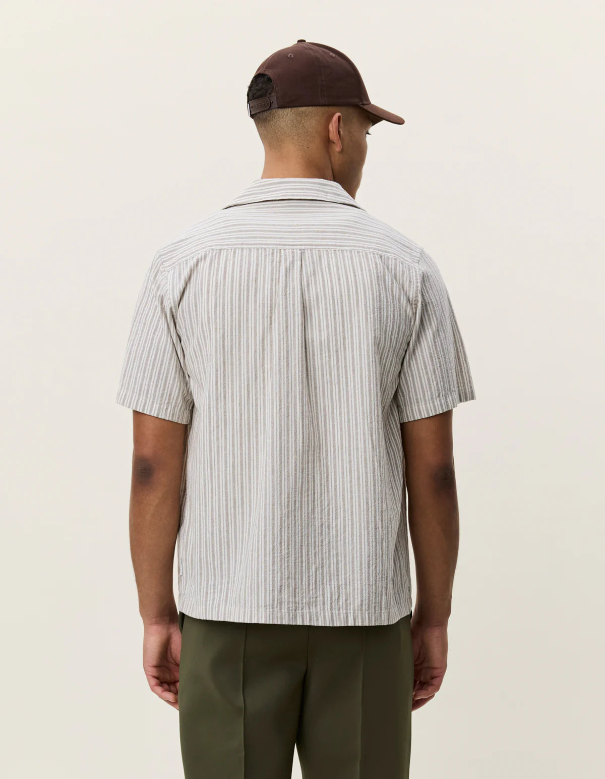 Dark Sand Stripped SS Shirt