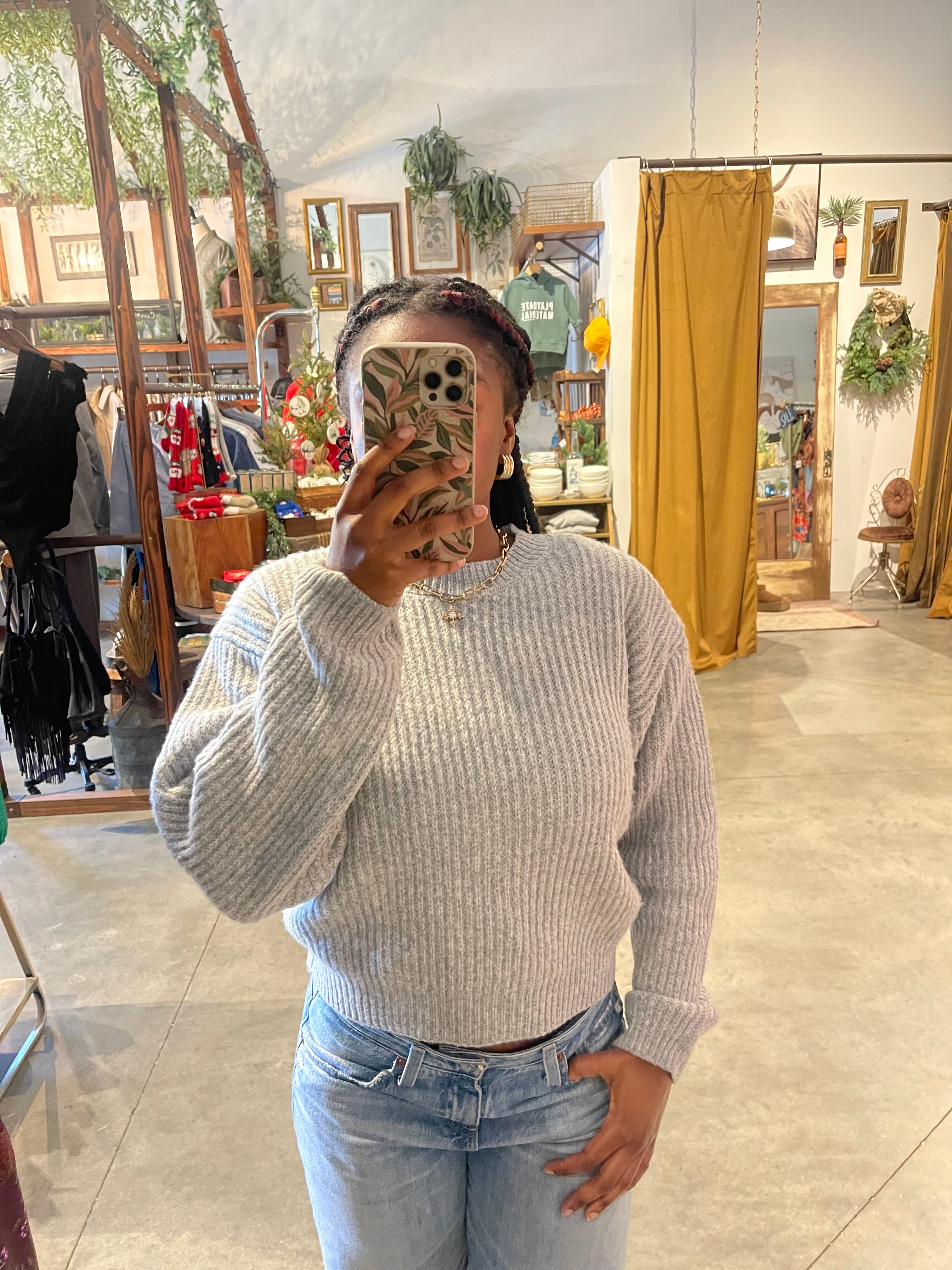 Heather Grey Gizem Sweater