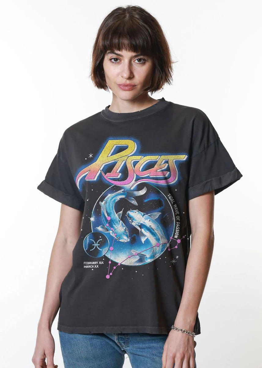 Vintage Black Pisces