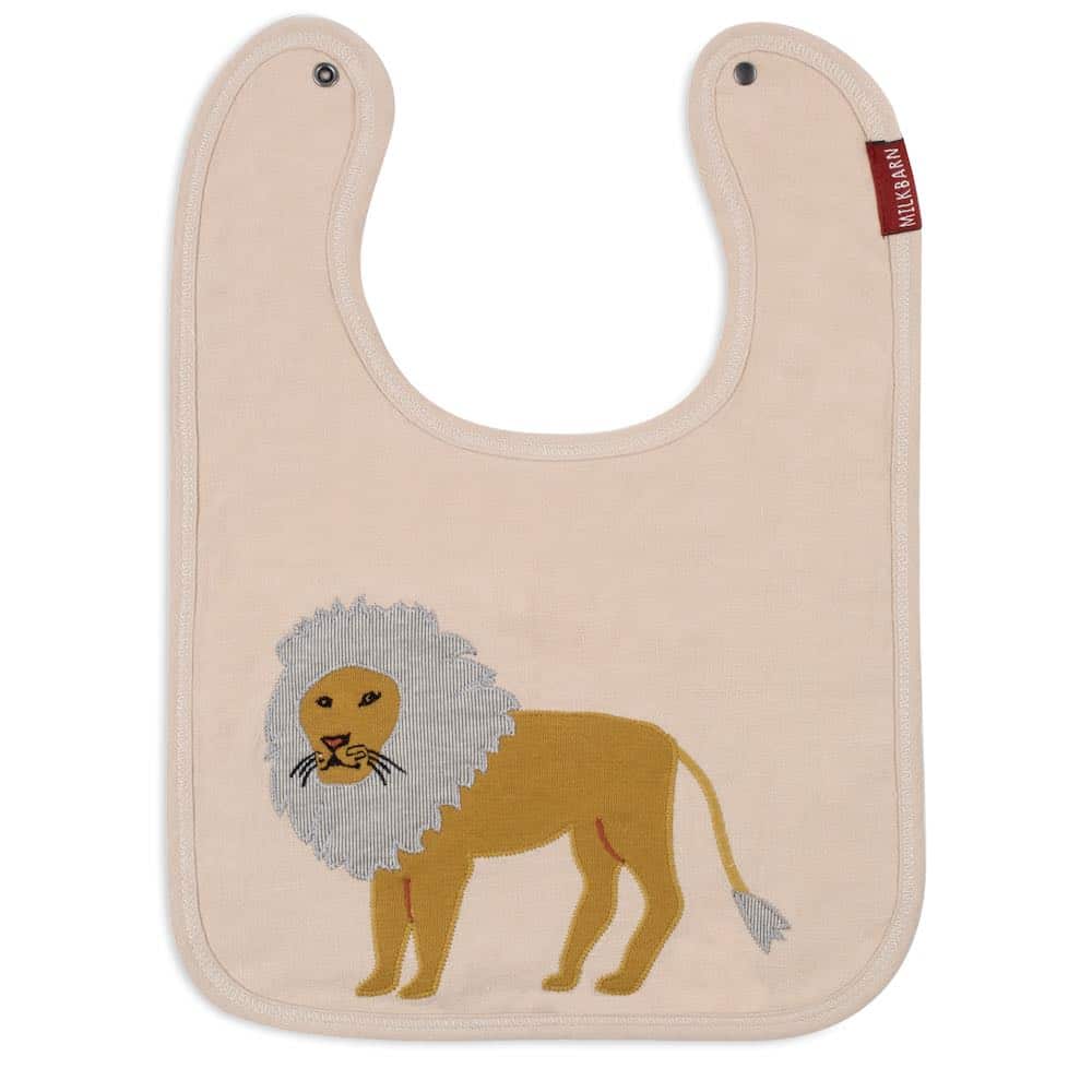 Lion Applique Linen Bib