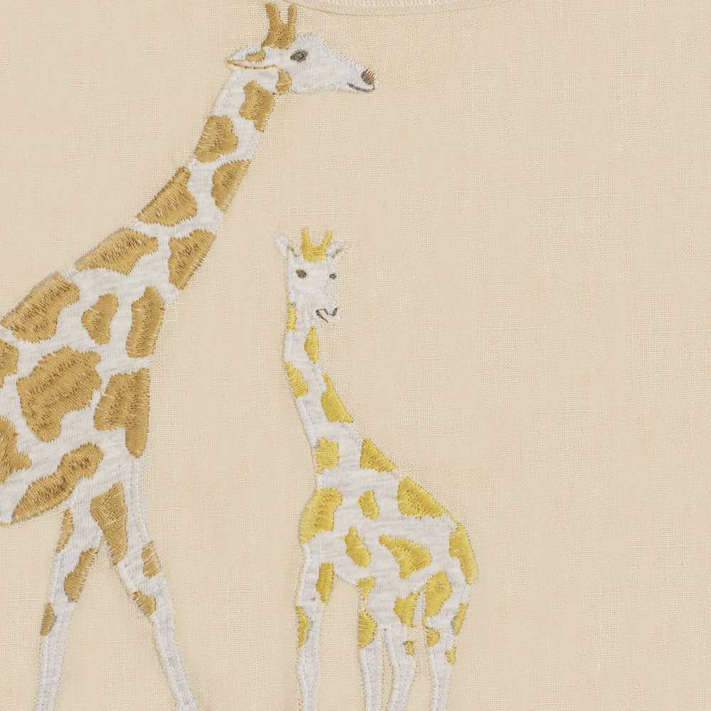 Giraffe Applique Linen Bib