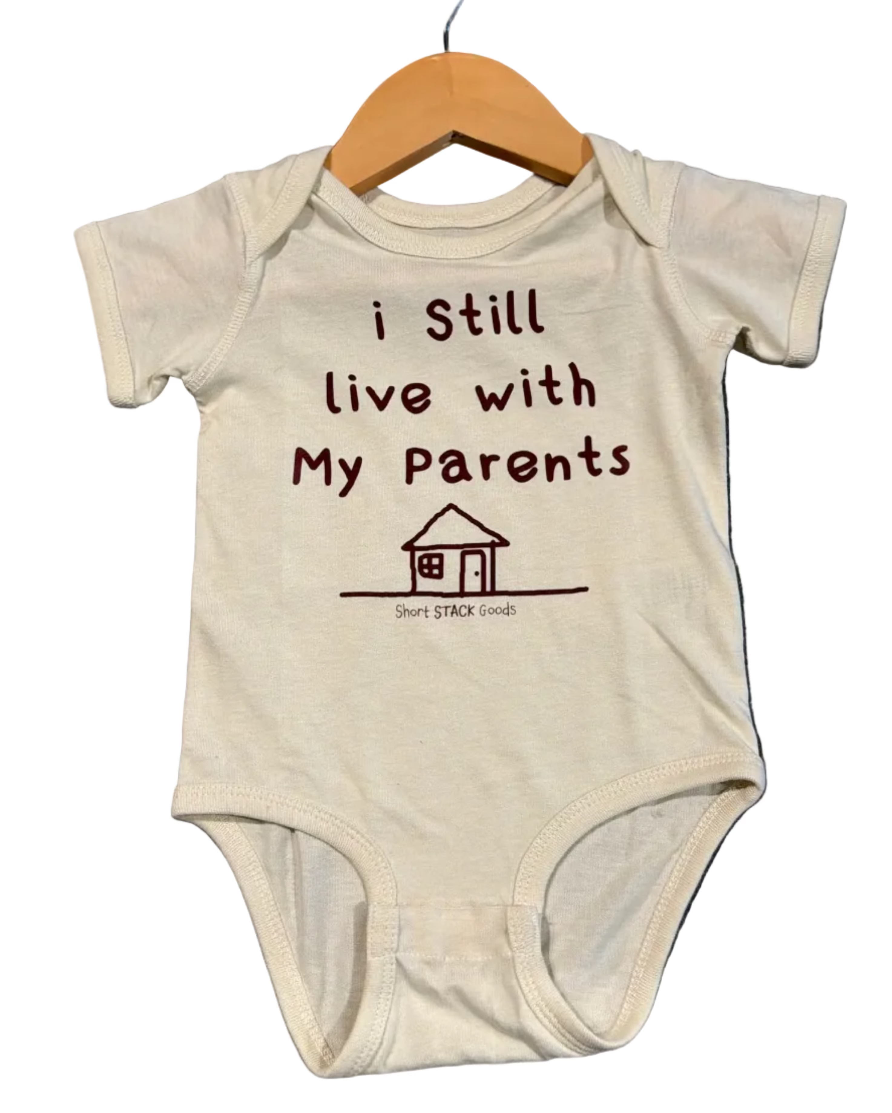 Cream I Still Live With My Parents Onesie