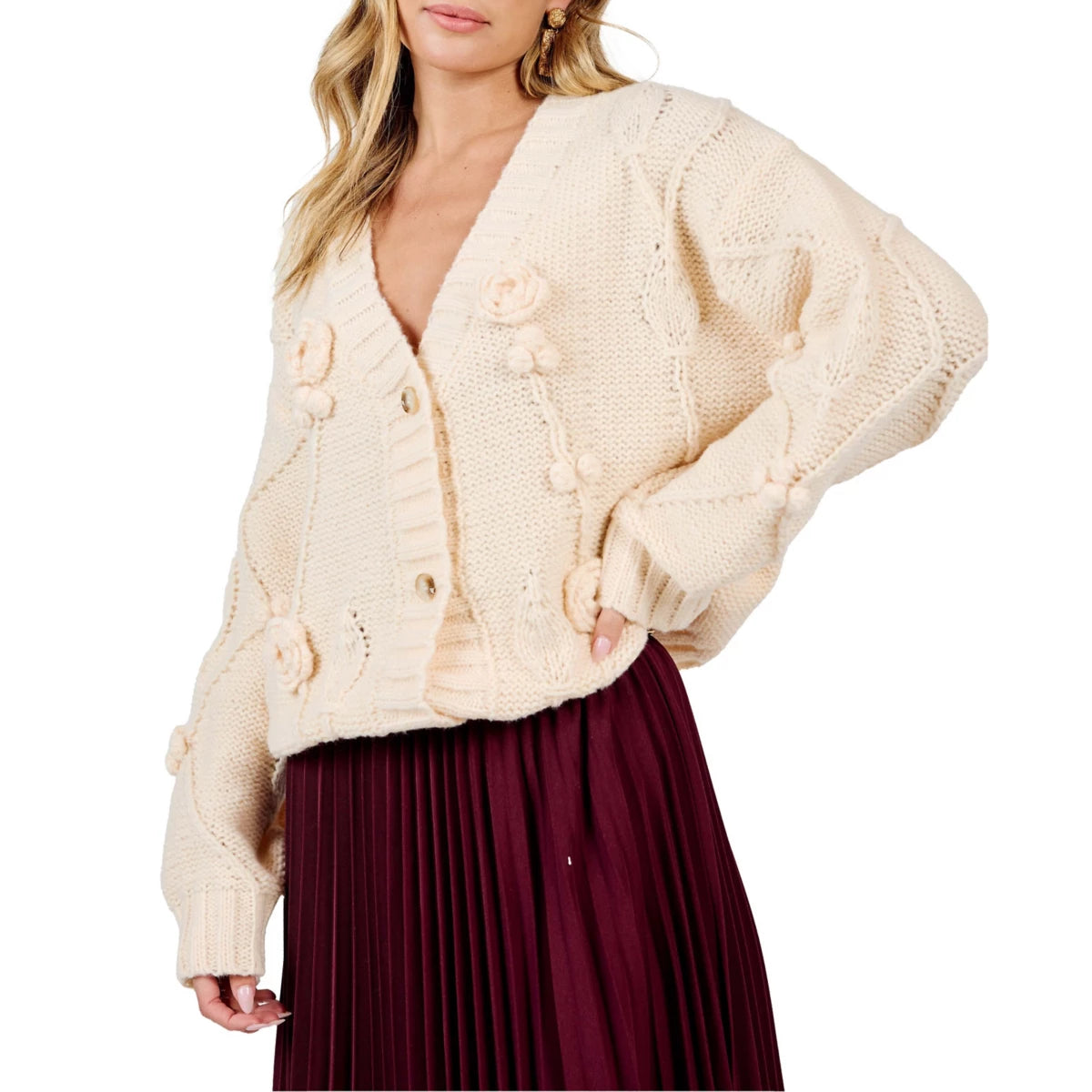 Rosie 3D Sweater Cardigan