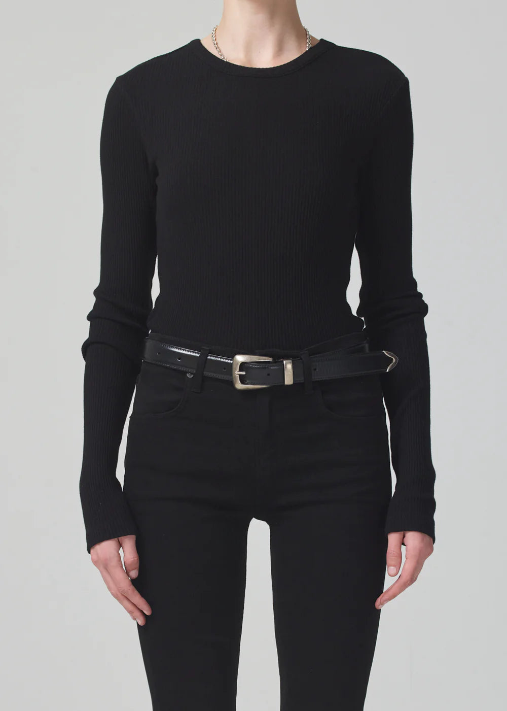 Black Bina Crewneck